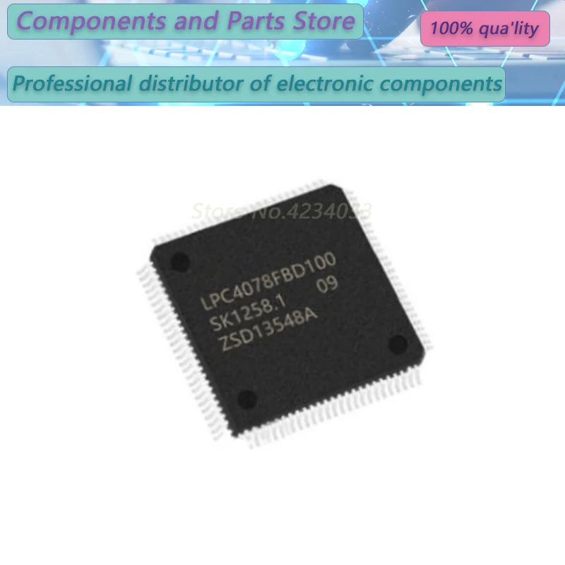 1PCS  LPC4078FBD100  LPC4078FBD  4078FBD100 TQFP-100 Microcontroller Chip 8 Bit Single Chip Computer