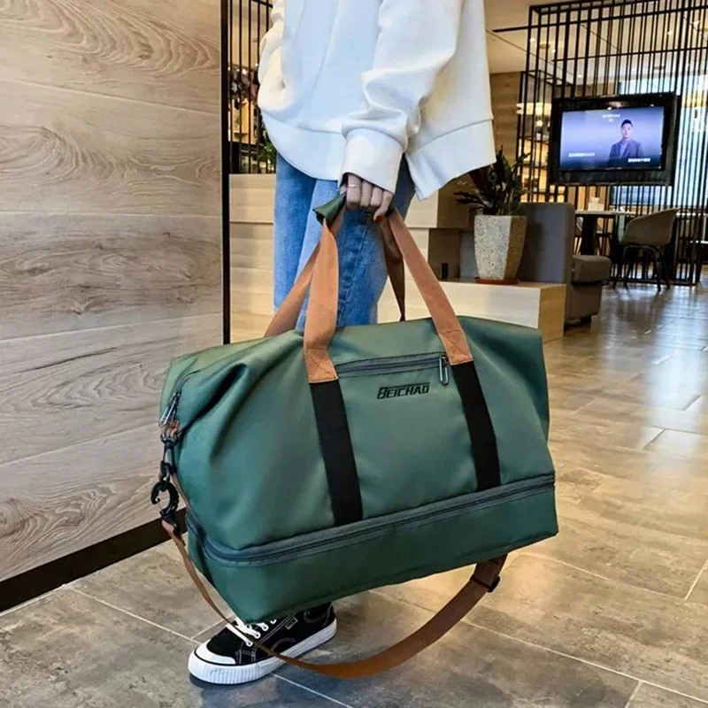 

Expandable Travel Duffle Bag for Women, Sports Handbag, Fitness Bag, Large Capacity, One Shoulder Weekend Overnight Bag