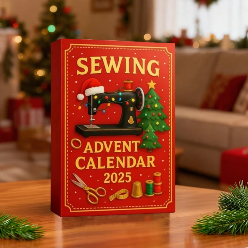 Calendario dell'Avvento da cucito 2025, scatola a sorpresa per il conto alla rovescia di Natale di 24 giorni, decorazione festiva da appendere in acrilico 2D