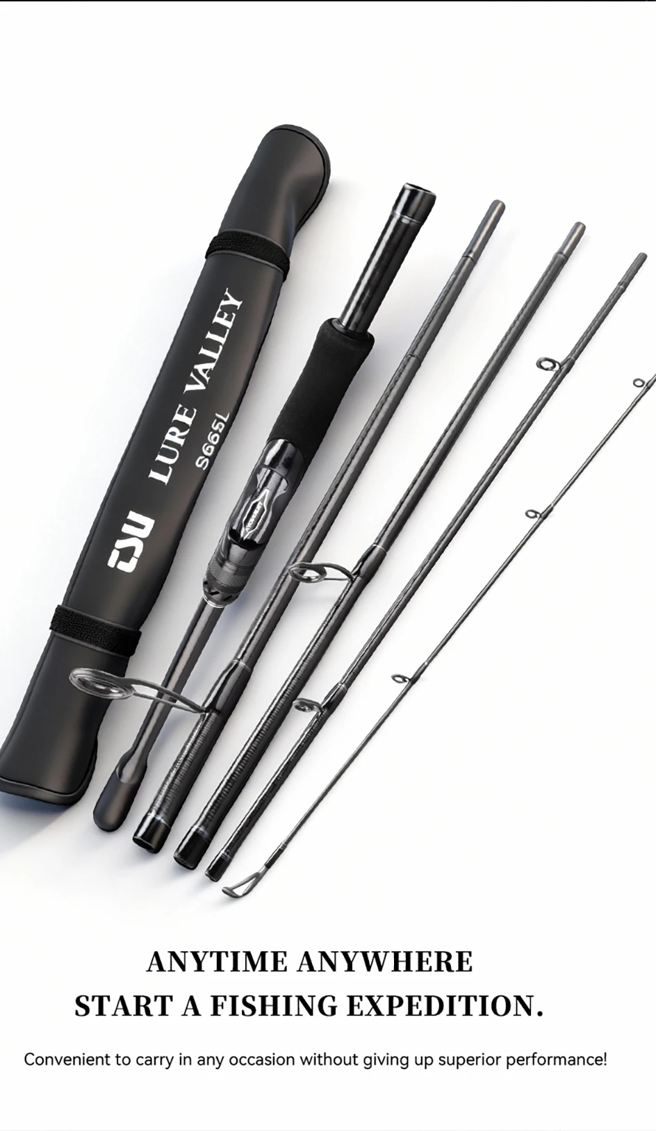 TSURINOYA LURE VALLEY Reiserute 5-teilige Expeditions-Angelrute 1,98m 2,08m 2,28m 2,44m 2,7m FUJI Guide Spinning Casting Rute – Detail 3