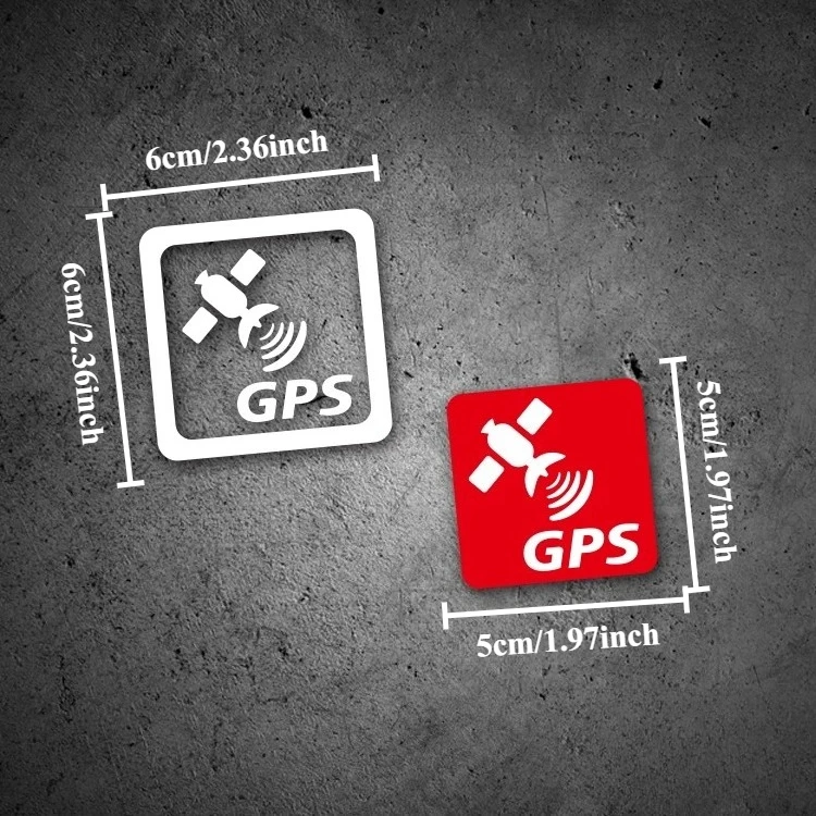 2Pcs GPS Tracking Warning Vinyl Stickers, Waterproof UV Resistant Decals for Car Motorcycle E-bike Decor, Holiday Gift