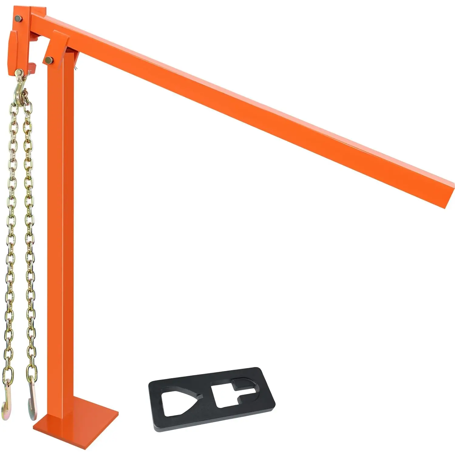 Removing Round Fence Posts - Heavy Duty T-Post Puller, 52'' Lifting Chain & Plate, Labor-Saving