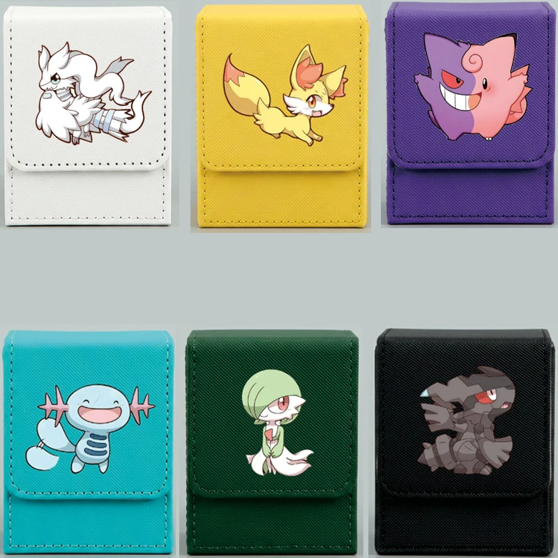 caso-de-cartao-gengar-mew-charmander-gardevoir-zekromeshiram-lugia-jolteon-brinquedo-de-couro-fas-presente-anime-jogo-colecao-caixa-armazenamento