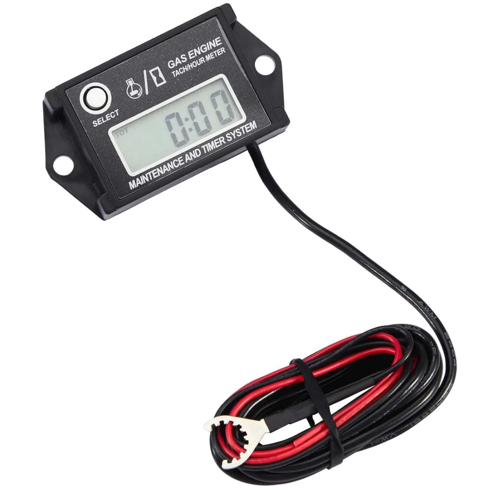 Tachometer Hour Meter 25000 RPM with Maintenance Reminder Service Timer for Marine Outboard Motorcycle Generator ATV Golf Cart