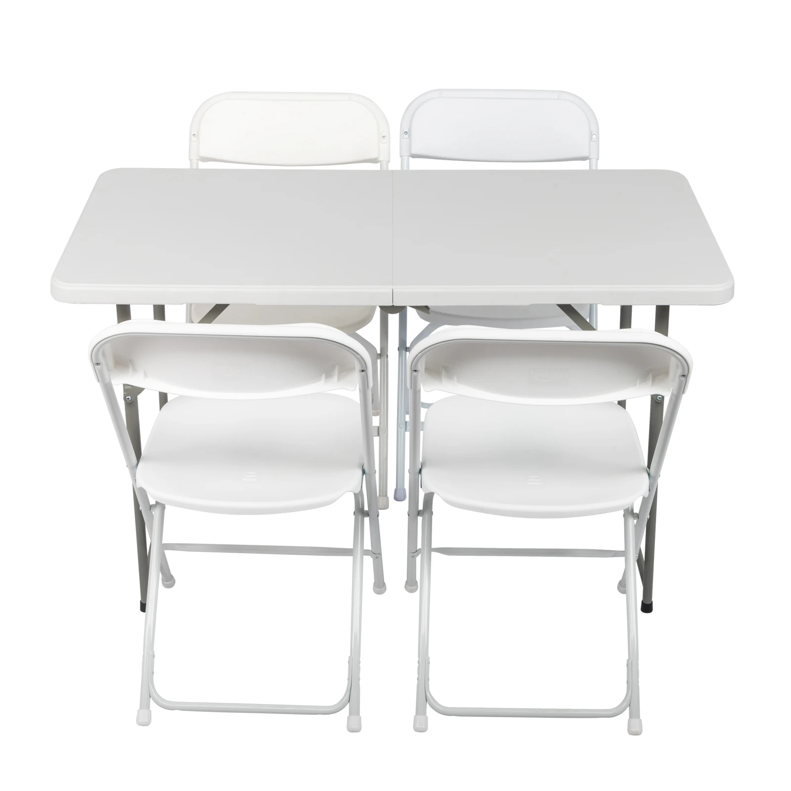 4ft Foldable Lift Patio Plastic Table White