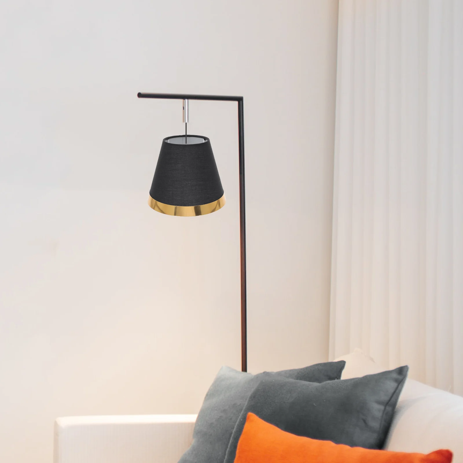 

Green Fabric Lampshade Pendant Light Cover Black Cloth Ceiling Modern Style Light Shade Simple Lampshades for Ch eliers Wall