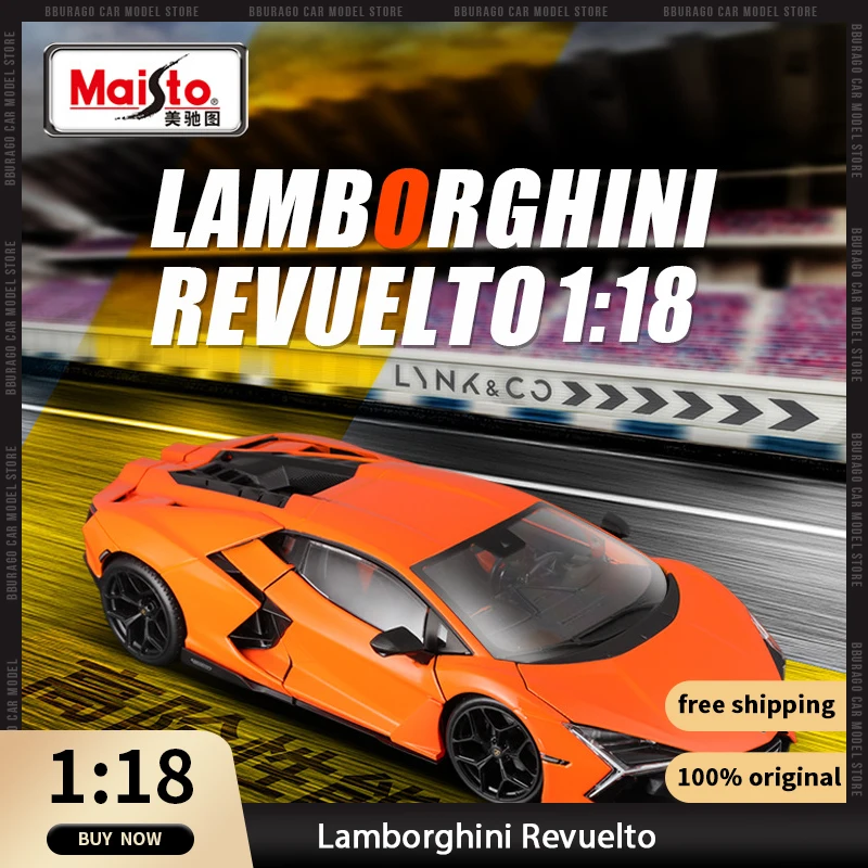 

1:18 Maisto Lamborghini Revuelto Sports Car Cast Model Version Alloy Luxury Car Collect Model Children's Toy Decorative Gift