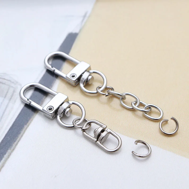 5 stuks goud roestvrij staal draaibare sleutelhanger sleutelhanger connectoren hanger sluiting voor sieraden rugzak DIY ambachten maken accessoires