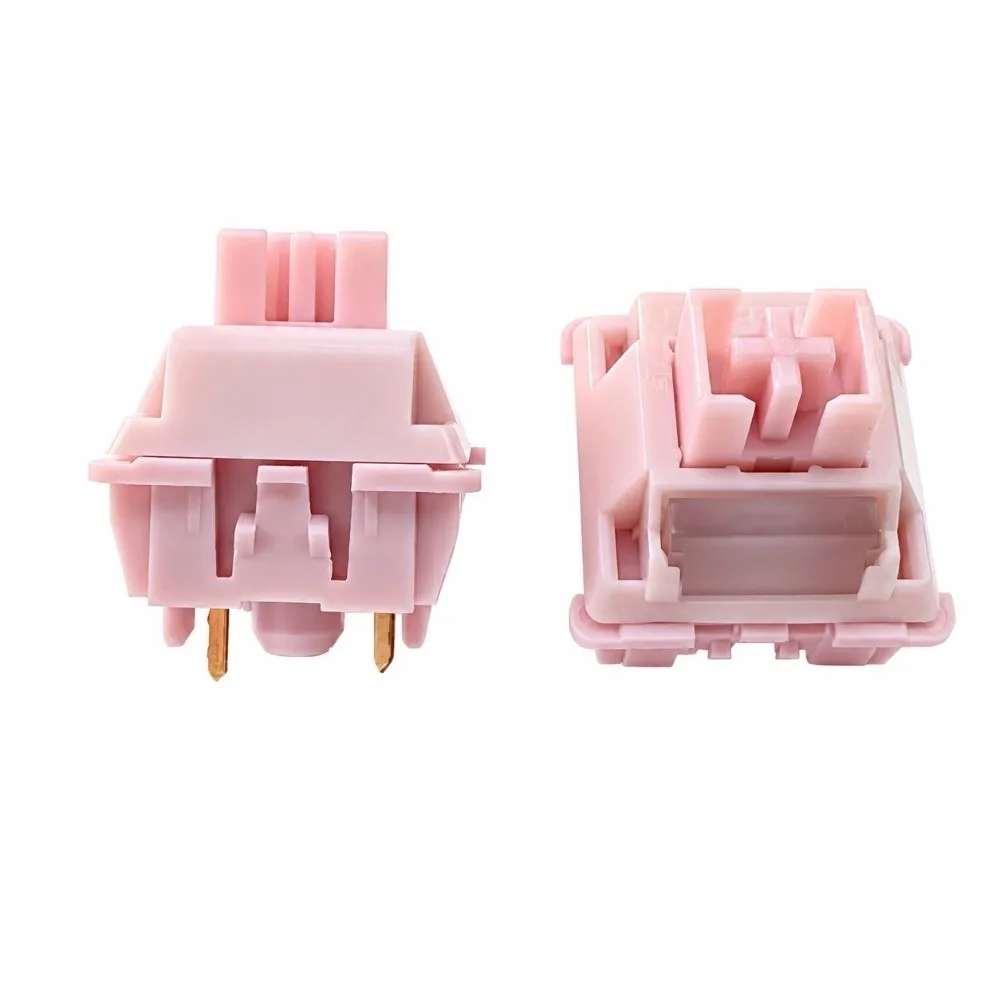 10PCS 5-Pin Linear Mechanical Keyboard Switch Light Guide Column POK Stem Hot-Swap Keyboard Switch Cross Stem 3.6mm Total Travel
