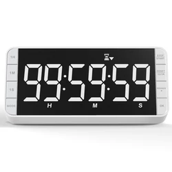 Rechargeable 7.8'' Large LED Magnetic Timer Adjustable Volume Countdown/Countup Timer for Kitchen Classroom Kitchen Clock Timer