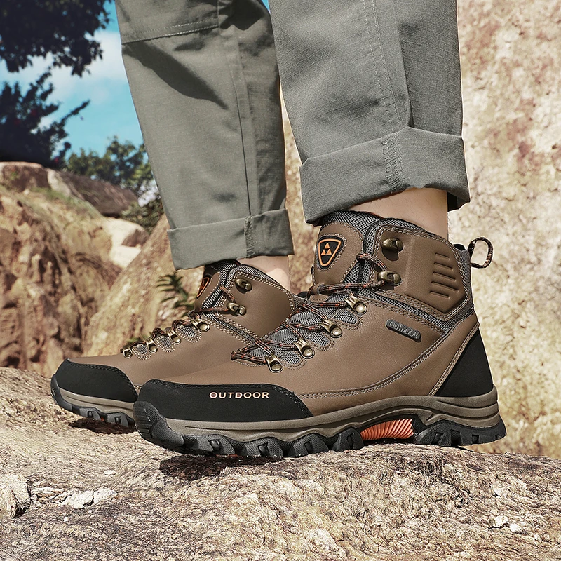 

Hiking Shoes Men Ankle Boots Outdoor Camping Anti-collision Climbing Shoe Lace Up Climbing Trekking Sneakers