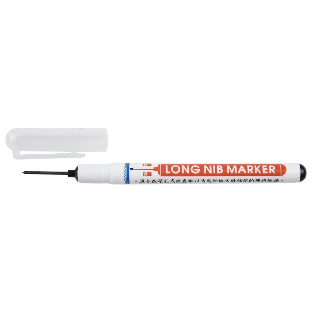 Pena spidol kualitas tinggi, pena pertukangan kayu plastik serbaguna 140mm × 9mm + ujung karbon kekerasan tinggi