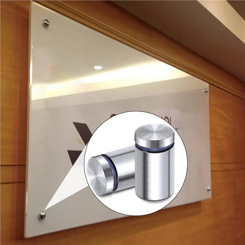 【HAPPY】100 Pack Sign Standoff Screws, Stainless Steel Standoff Screws Kit, Mounting Glass Hardware (1/3/4 Inch)