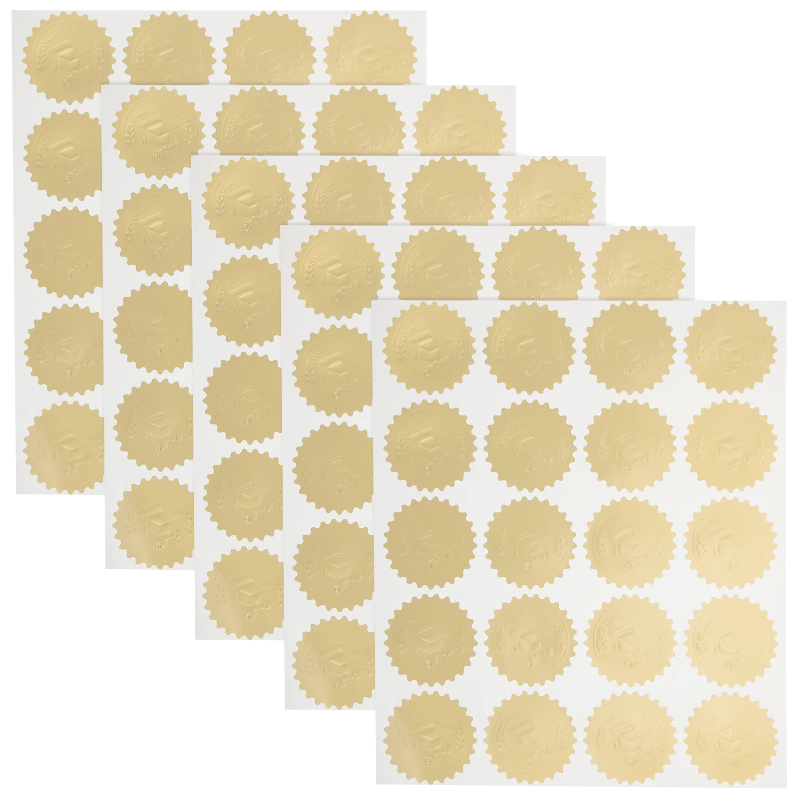 

10 Sheets Self-Adhesive For Envelopes Gift Wrapping Decorative Labels Round Delicate Sealing Decals Packing Bags Graduation