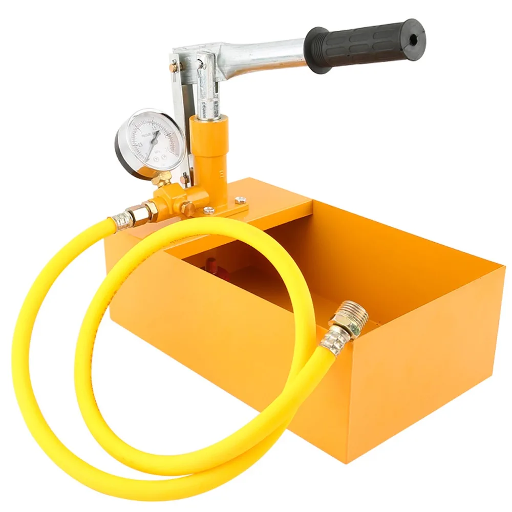 2.5MPa Hydraulic Pressure Test Pump 13ml/Time 25KG Manual Water Pressure Test Pump Aluminum With Gauge Pressure Test Kit