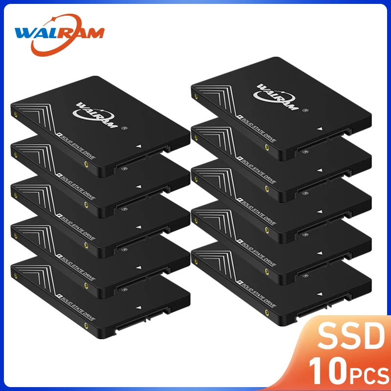 WALRAM 5Pcs/10Pcs Sata3 Ssd 240Gb 2.5 SSD 120GB 128GB 256GB 500GB ฮาร์ดดิสก์ไดรฟ์ภายในสำหรับแล็ปท็อป