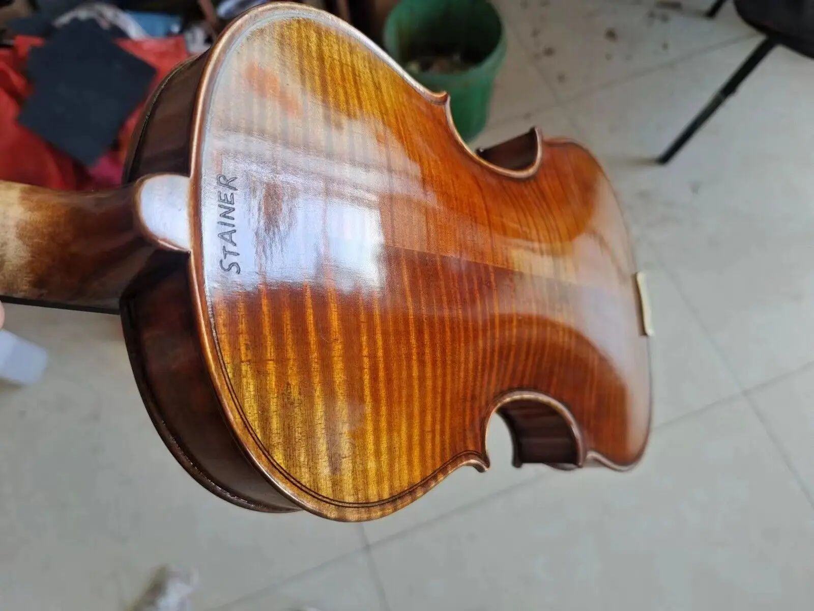 4/4 Violin STAINER model Solid flamed maple back spruce top handmade