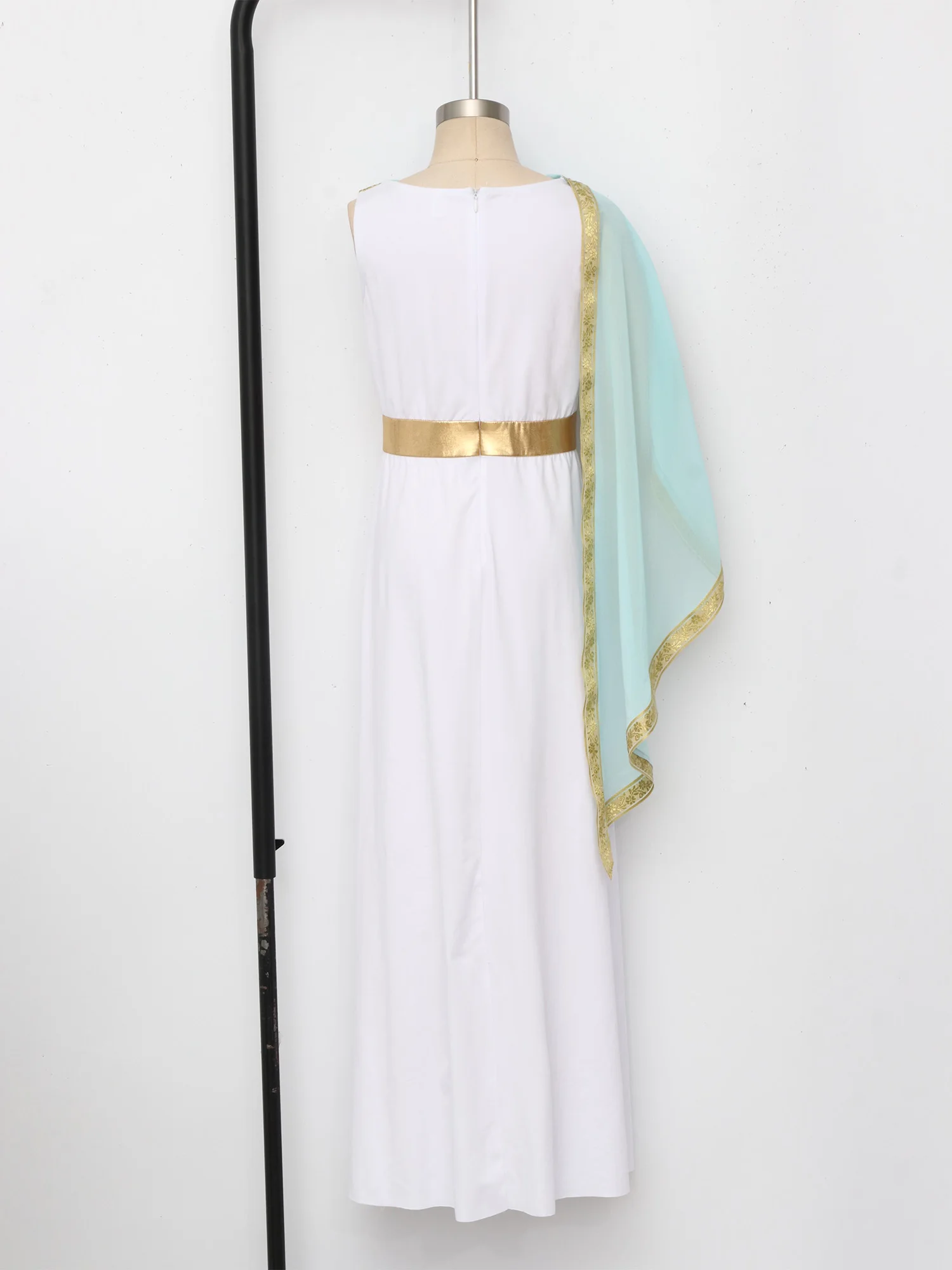 Girls Party Dresses Kids Ancient Roman Greek Toga Costume Grecian Sleeveless Princess Dress for Halloween Mardi Gras Fancy Dress