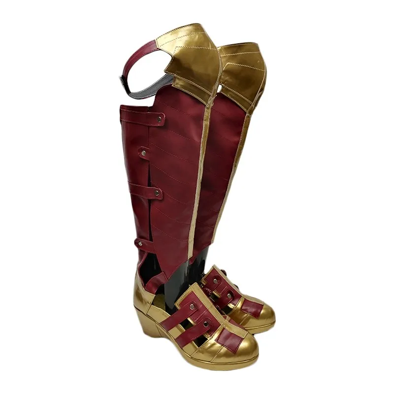 Buty Wonder Girl Woman Cosplay Diana Prince Kostiumowe Botki Ręcznie Robione Buty ze Sztucznej Skóry