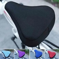 1PC 3D Soft Silicone Bike Seat Cushion Breathable Comfortable Saddle Pad Universal Cycling Saddle Cover for Men Women