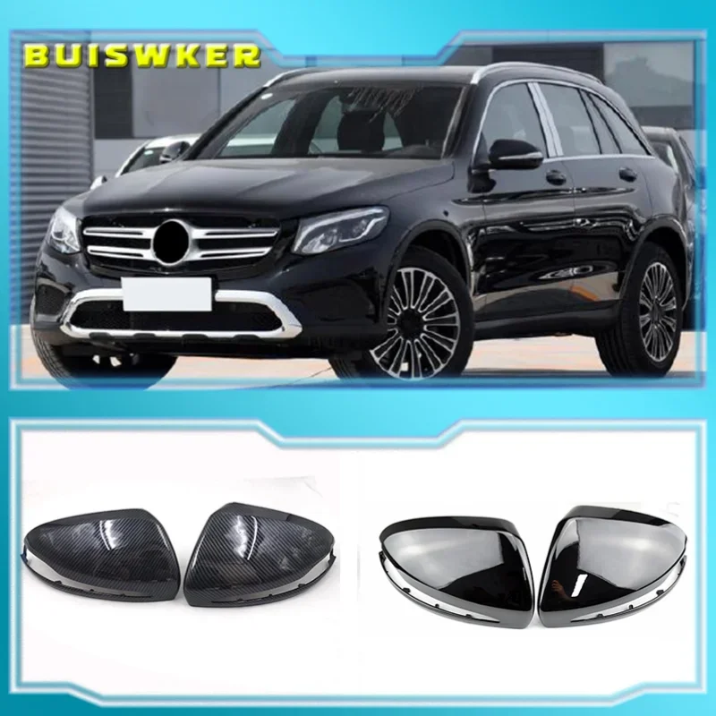 Черные конусы боковых зеркал для Mercedes Benz W205 W222 W213 W238 X205 X253 C217 W463 C253 W253 AMG Class со сменной крышкой...