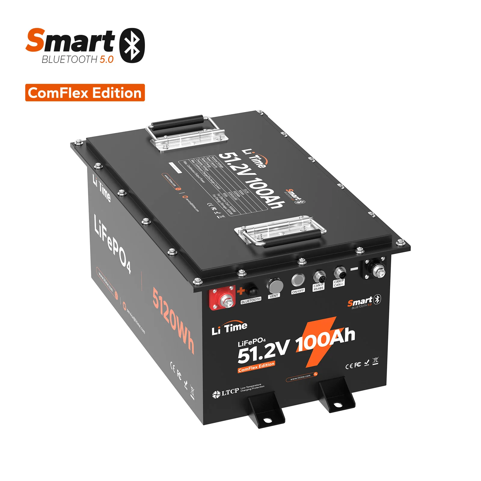 

RV Commercial LiFePO4 Battery 5120Wh 2C Discharge for RV UTV Home Storage RS485 CAN BT