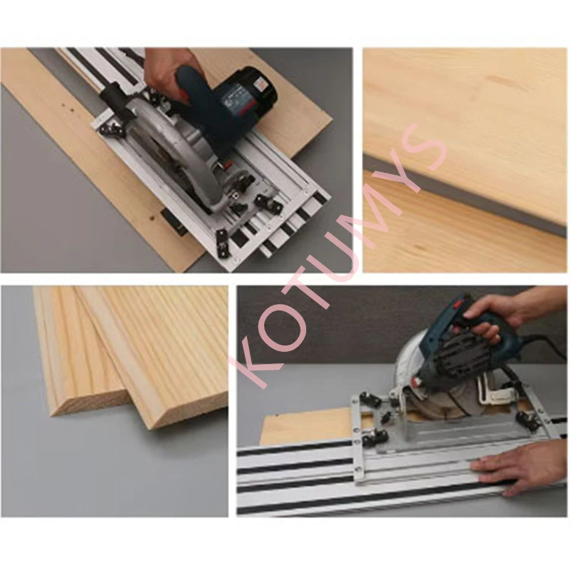 2x1.4m Guide Rails Tracks + Universal Base for Circular Saw, Track Saw, Plunge Saw, Woodworking