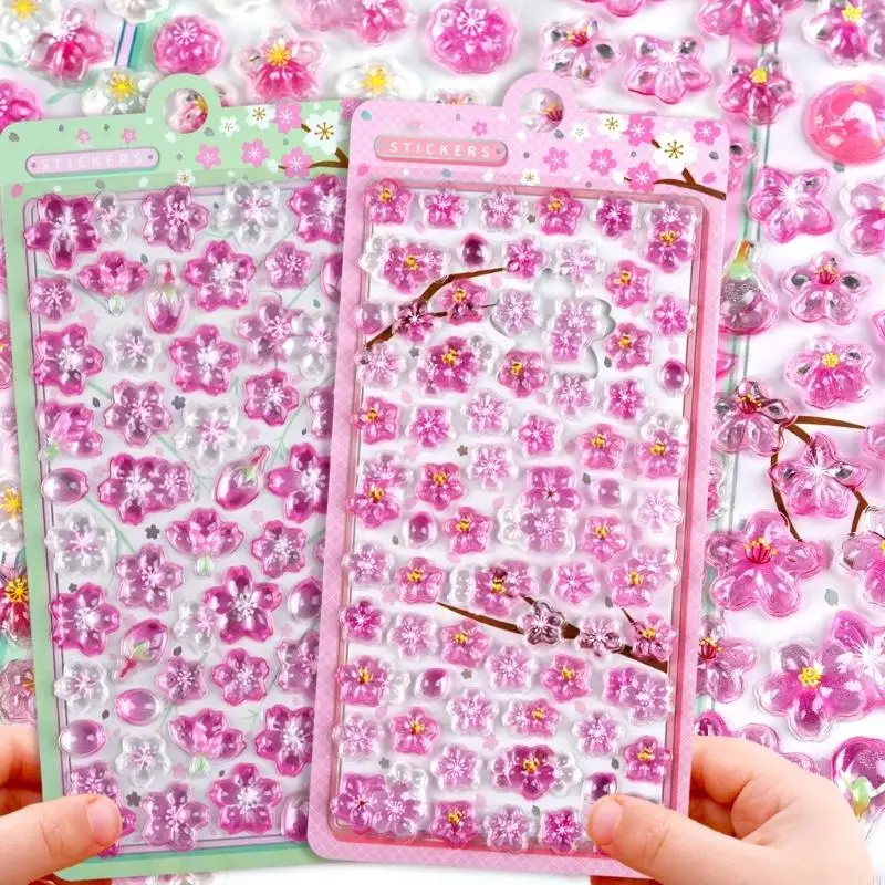 E1PF 3D Sticker Cartoon Sticker Tiny Handcraft Sticker Reusing Tiny Patches