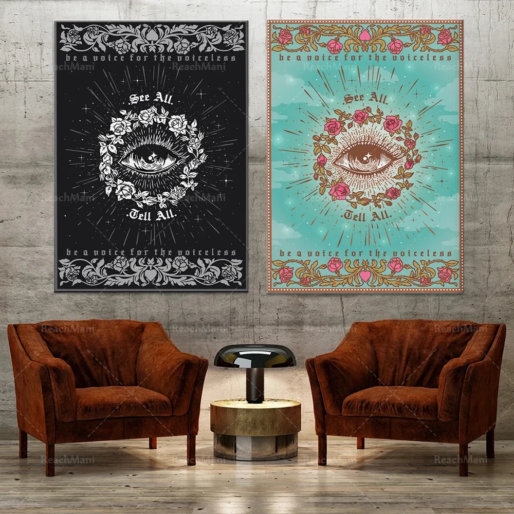 Voice for the Silent | Bohemian Decoration Vegan Art | Mindfulness | Vegan Gifts | Bohemian Hippie Decoration Poster