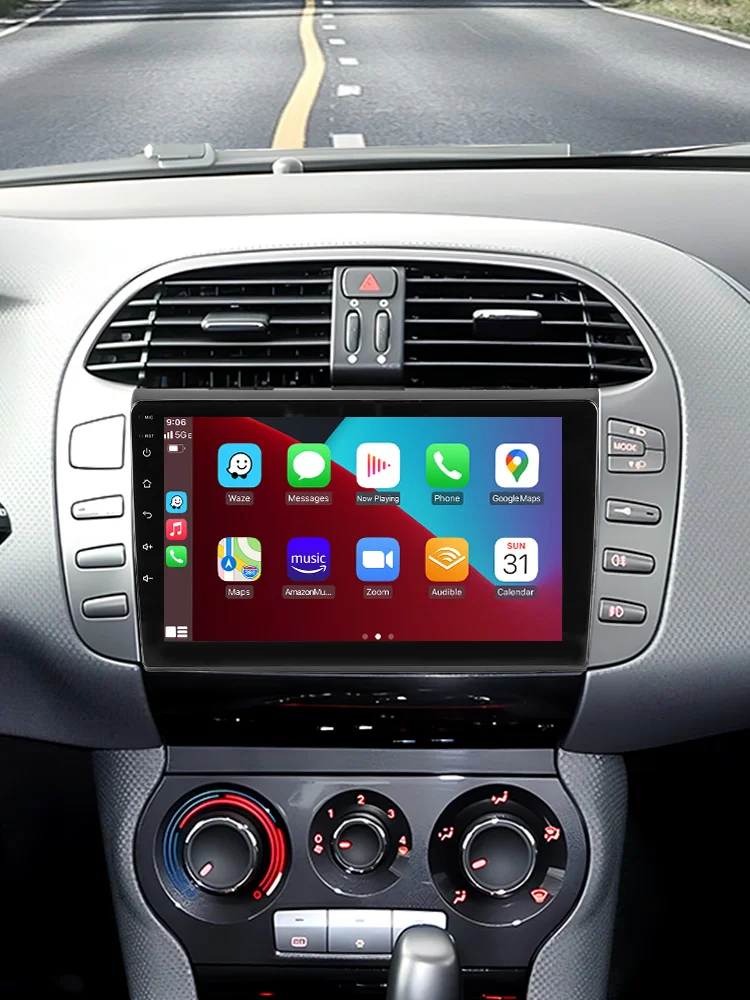MOPECT Android 15 Autostereo Draadloze CarPlay Android Auto Radio 4+64G GPS Navigatie RDS Wifi Voor Fiat Bravo 2007 2008 2009 2010-2012 - afbeelding 2