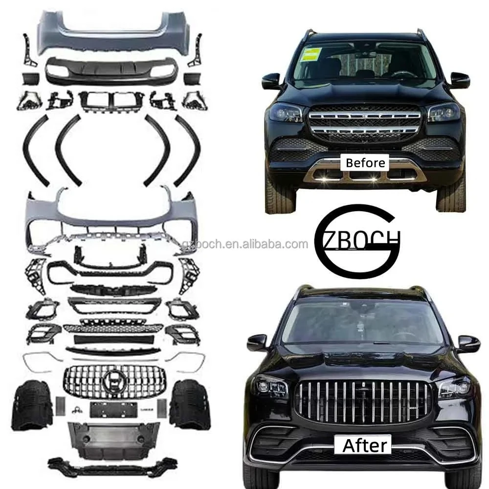 

Оригинальные комплекты кузова для X167 W167 GLS Class Upgrade GLS63, автомобильные бамперы, колесные арки, насадки для диффузора передней решетки