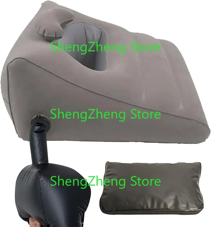 Wedge Pillow for Legs,Inflatable Leg Pillow Elevation for Sleeping,Foot Rest Pillow,Suitable for Travel,Knees and Back Support