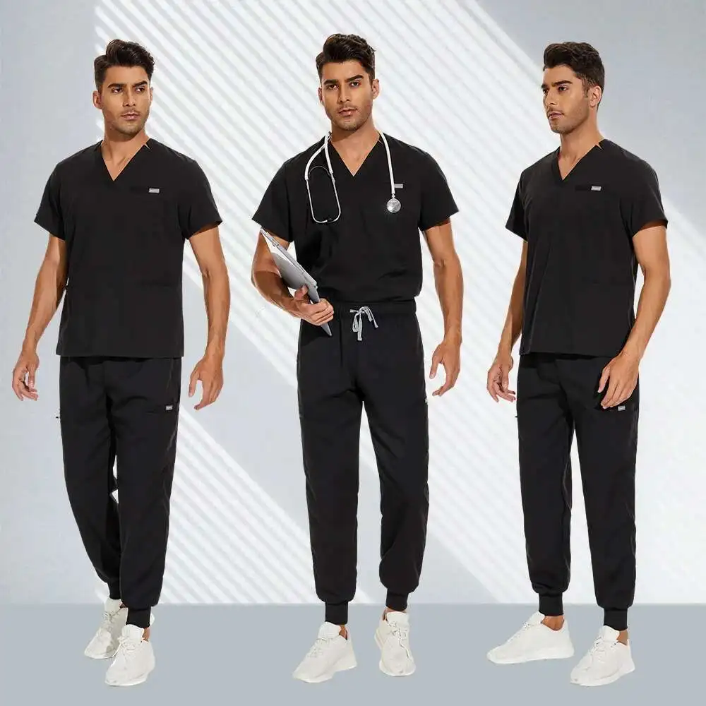 Gommages médicaux pour hommes, hauts et pantalons, ensembles chirurgicaux unisexes, uniformes de Salon de beauté pour femmes, vêtements de travail dentaires, salopette, vêtements de toilettage