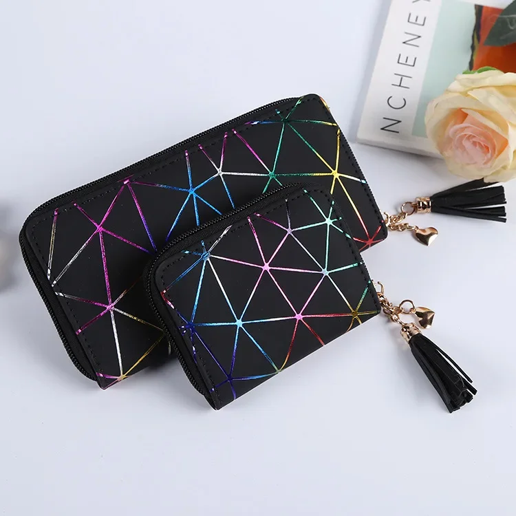 Women Laser Wallet PU Leather Large Capacity Ladies Coin Purse Cards Holder Money Bag Female Clutch Bag Money Clip