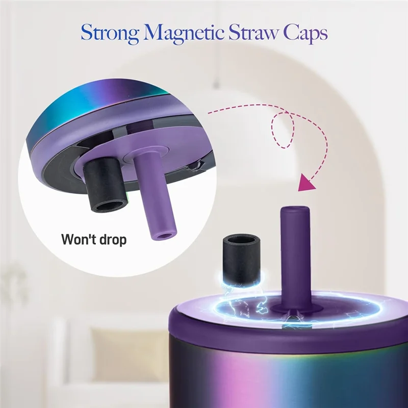 

N96R 2-pak магнитных соломенных колпачков для стаканов Bumate All Era и Resa, силиконовые соломенные колпачки, топперы