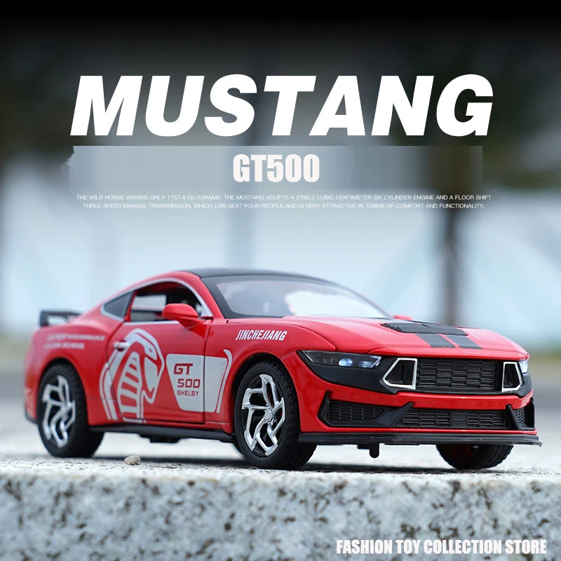 1: 32 Mustang GT500 Fast & Furious Alloy Car Model Diecasts Toy With Sound and Light Vehicles Decoration Toys For Kids Gift