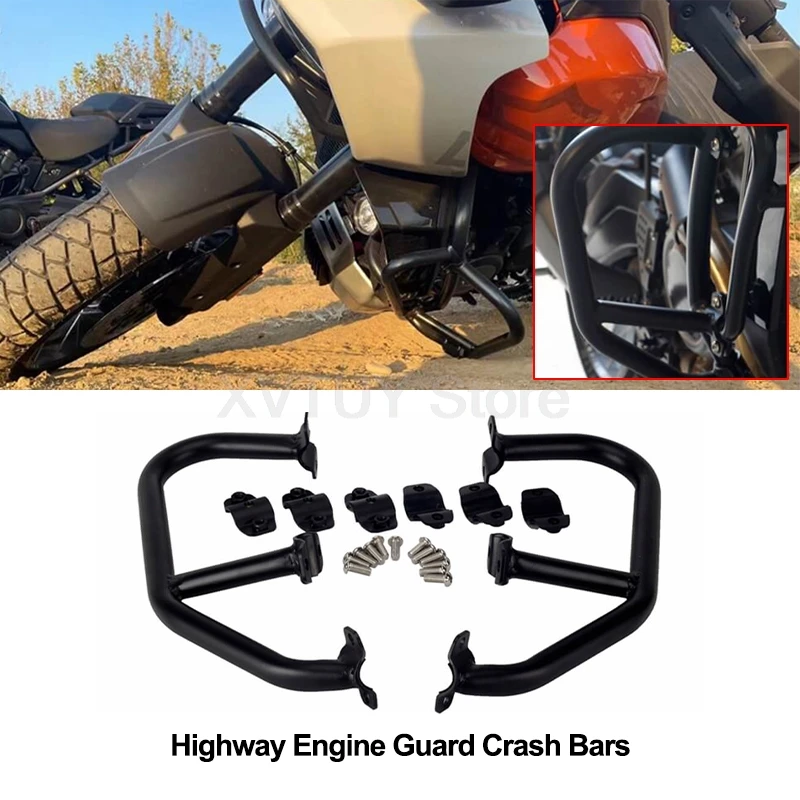 Motorcycle Crash Bar Engine Guard for Harley Pan America RA1250 RA1250S 2022 2023 2024 Engine Lengthen Bumper Accessories 2Pcs