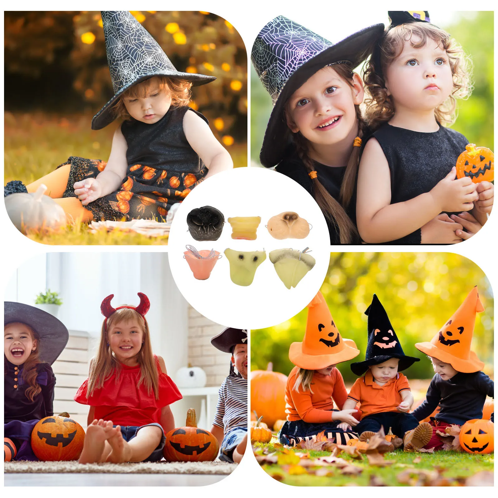 6 個のハロウィンマスク子供用動物マスク面白い鼻子供パーティーコスチュームアクセサリー