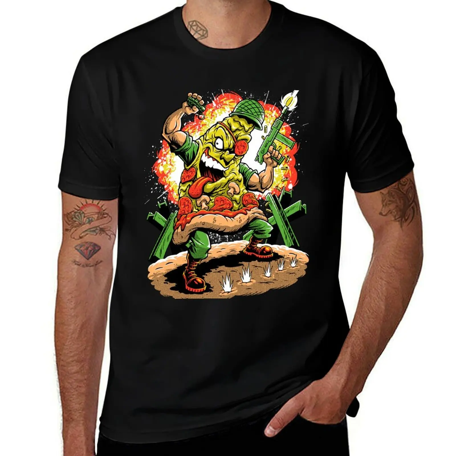 PRIVATE PIZZA! T-Shirt Plus Size Summer Short Sleeve T-Shirt