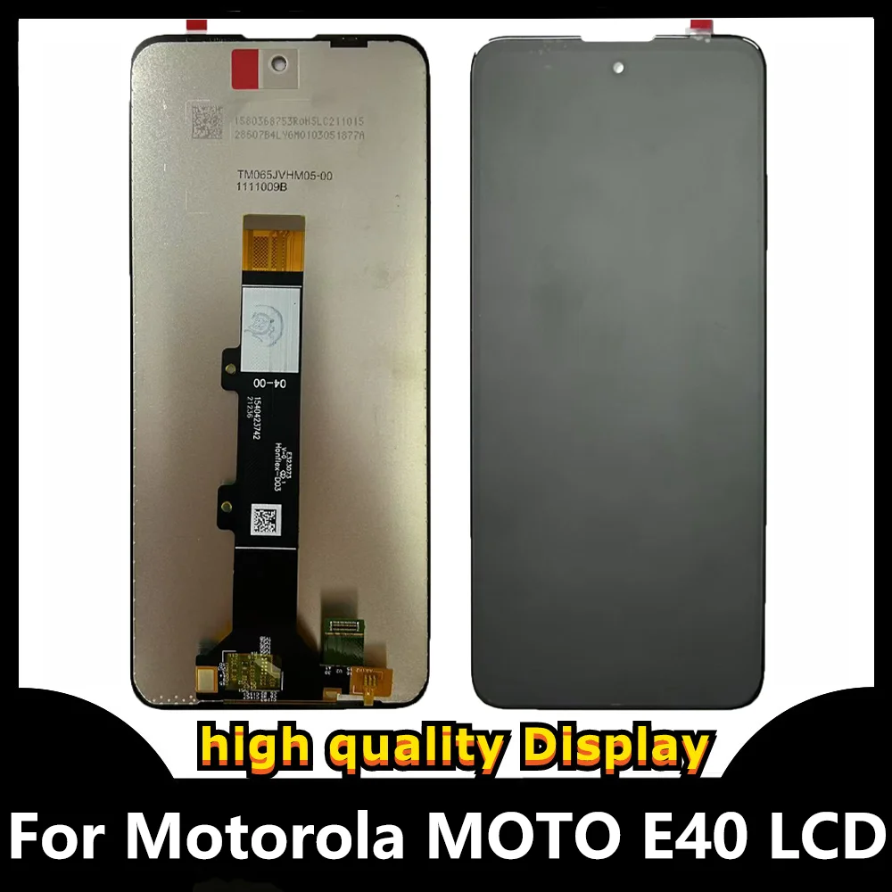 6.5'' IPS LCD For Motorola Moto E40 XT2159-4 LCD Display Touch Screen Digitizer Replacement For Moto E40 XT2159-3 LCD With Frame