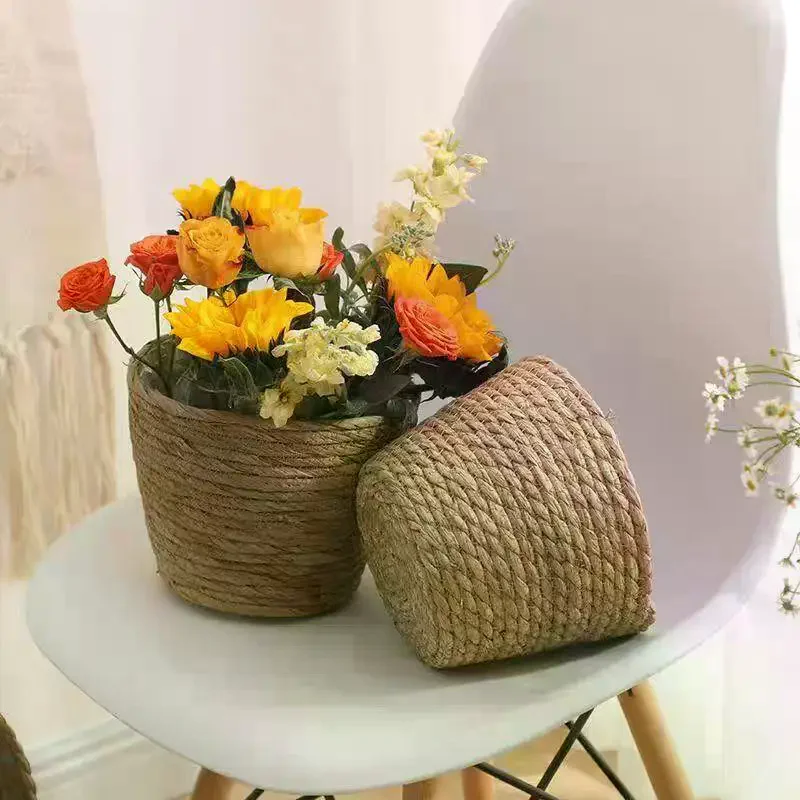 Rattan Plant Basket - Set handgemaakte plantenbakken van wilgentakken en