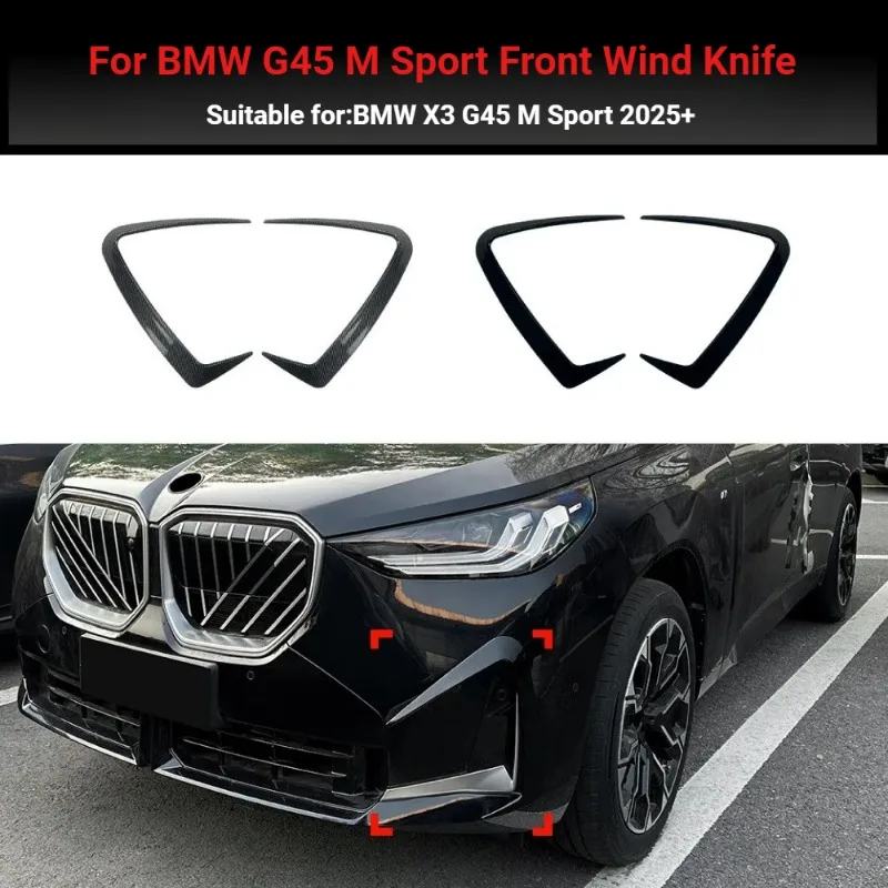 

Front Bumper Side Air Vent Trims For BMW G45 BMW X3 M Sport 2025 + Intake Frame Spoiler Canards Splitter Fog Lamp Spoiler Cover