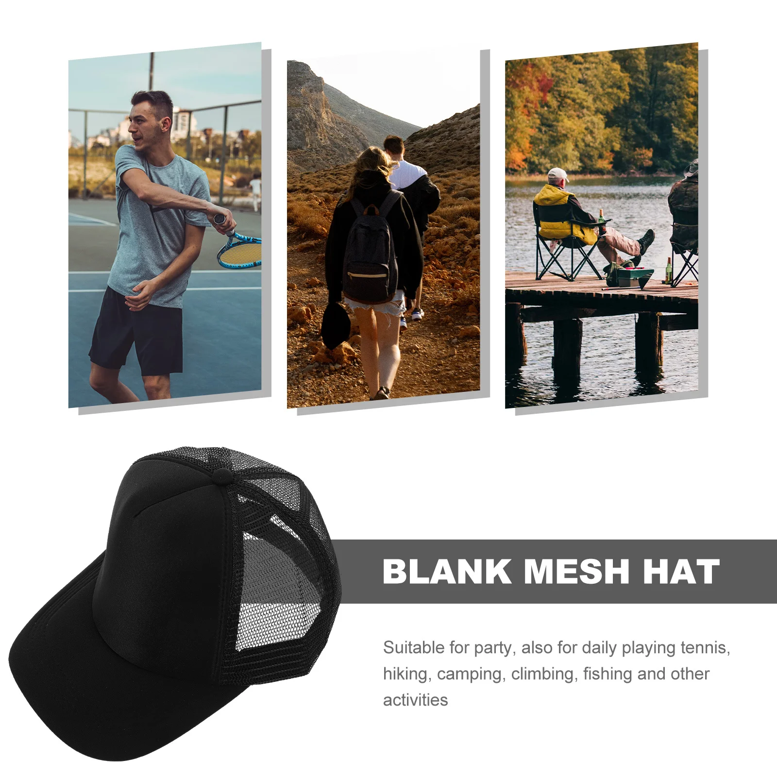 5 قطعة قبعات البيسبول شبكة فارغة نقل الحرارة التسامي القبعات خفيفة الوزن تنفس في الهواء الطلق القبعات DIY بها بنفسك التسامي #2
