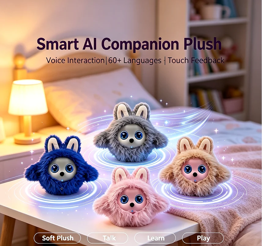 Smart AI Desktop Companion Robot  Interactive Voice Response Robot 60+ Languages Touch Sensitive Desktop Decor Gift