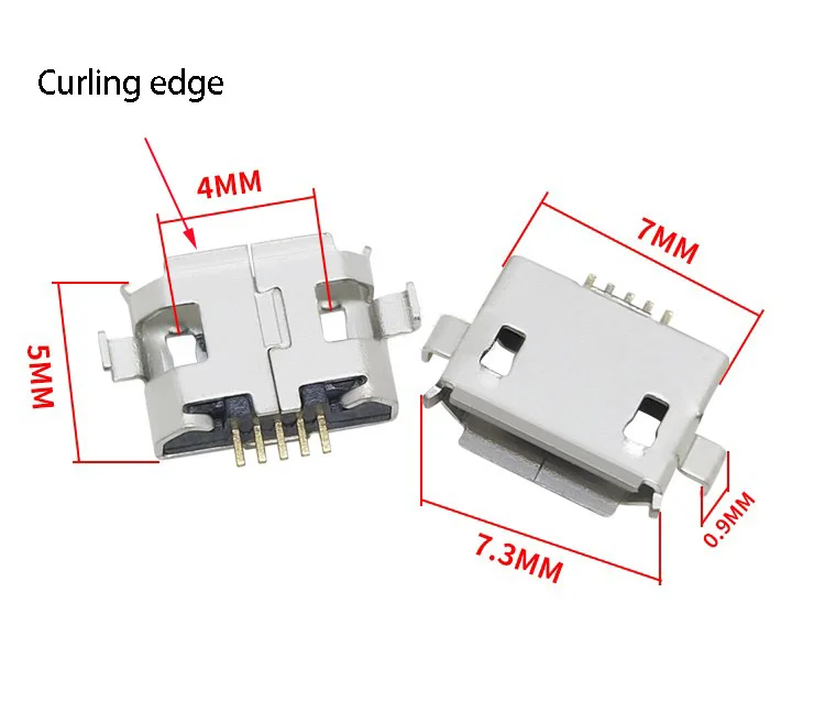5pcs Micro USB 5p Buchse Lade buchse Buchse Flach anschluss Anschluss Sink platine für Doogee S60 Fahrrad Navigation Mio Cyclo 200 mk5p – Detail 2