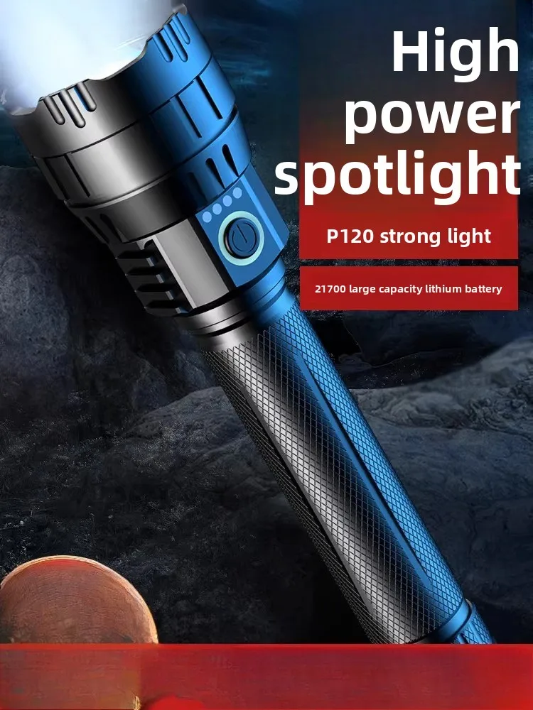 Strong Light Flashlight Rechargeable Ultra Bright Remote Outdoor Home Durable Work Light Portable Battery Long Life