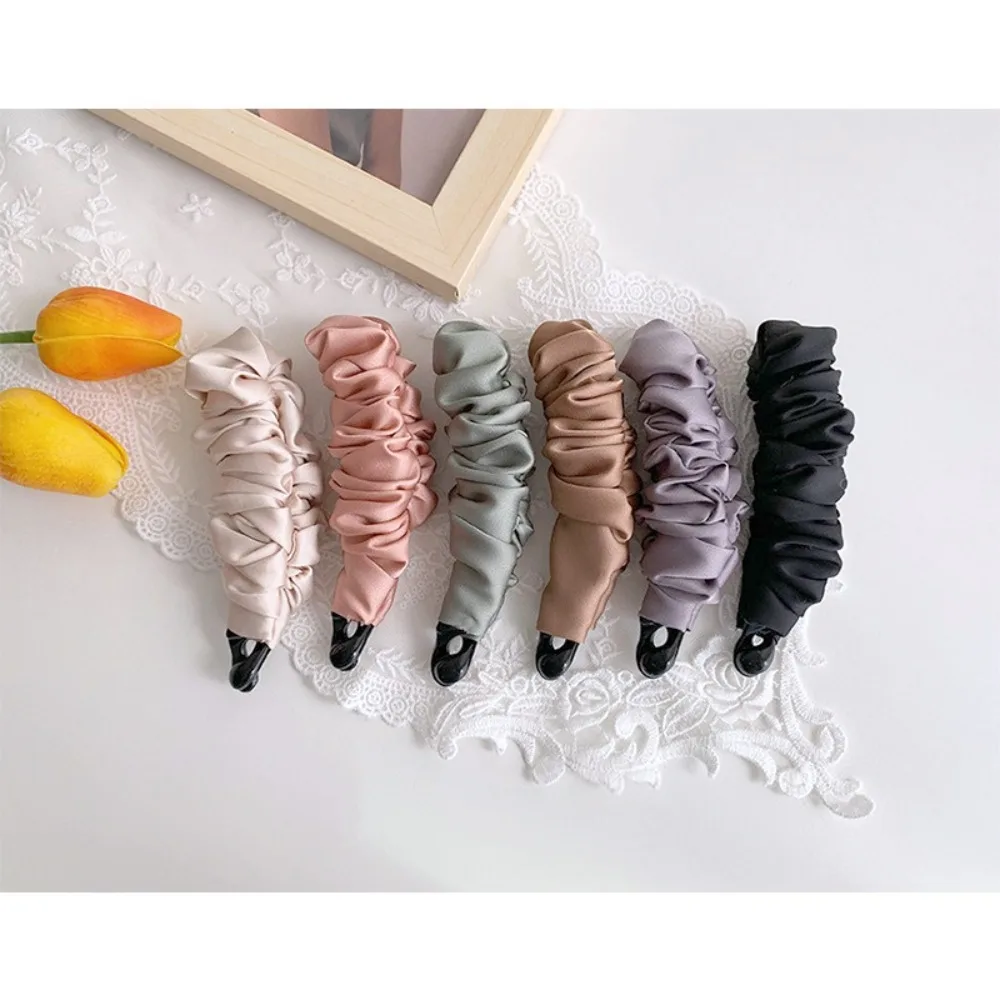 Trendy Korean Simple Banana Hair Clip Ponytail Hair Clamps Elegant Female Hair Clip Accessories Large Size Bow Hair Claw