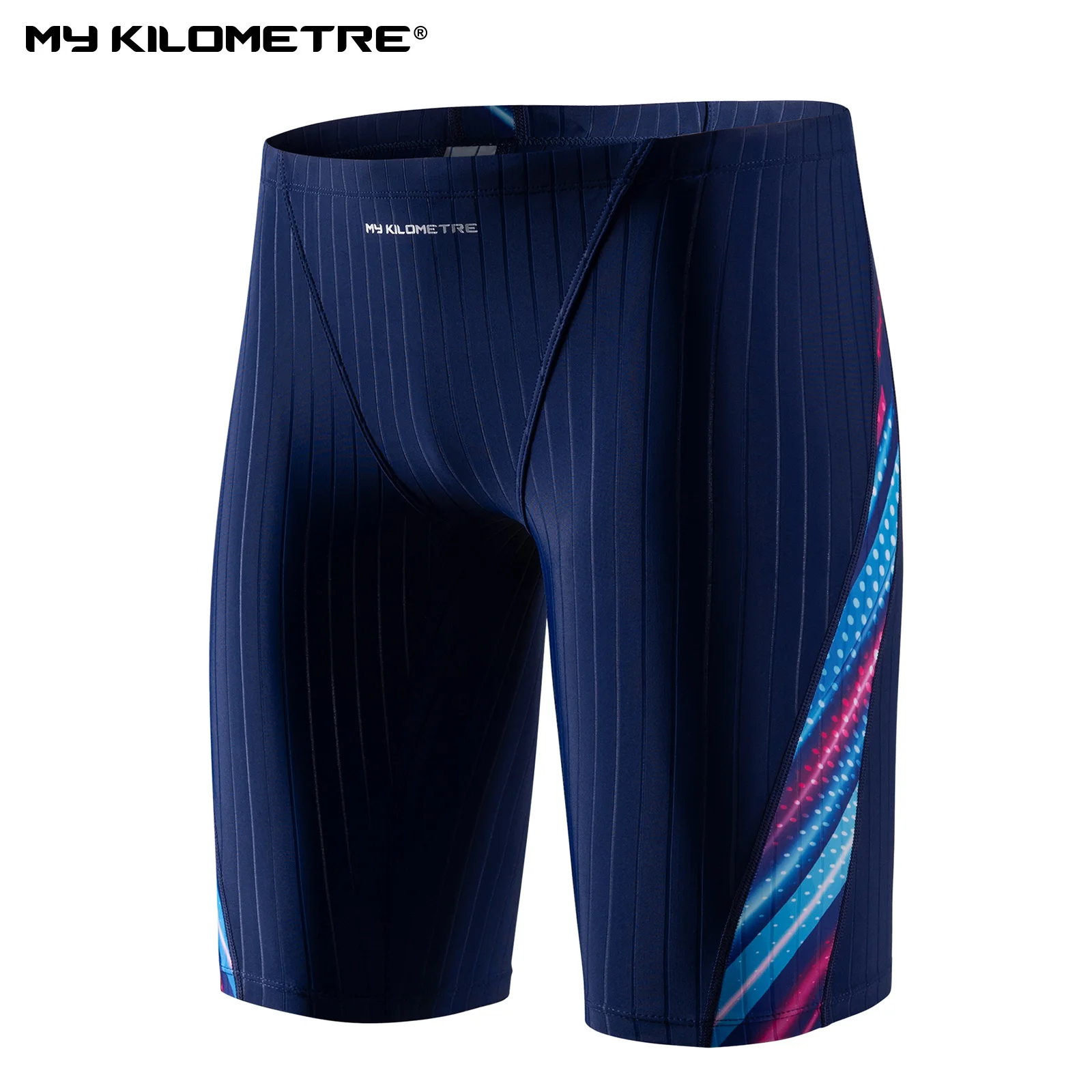 MY KILOMETRE Men Swim Jammers Swimsuit Competitive Swim Team Suit Quick Dry Swimwear Athletic Training Swimming Shorts Trunks