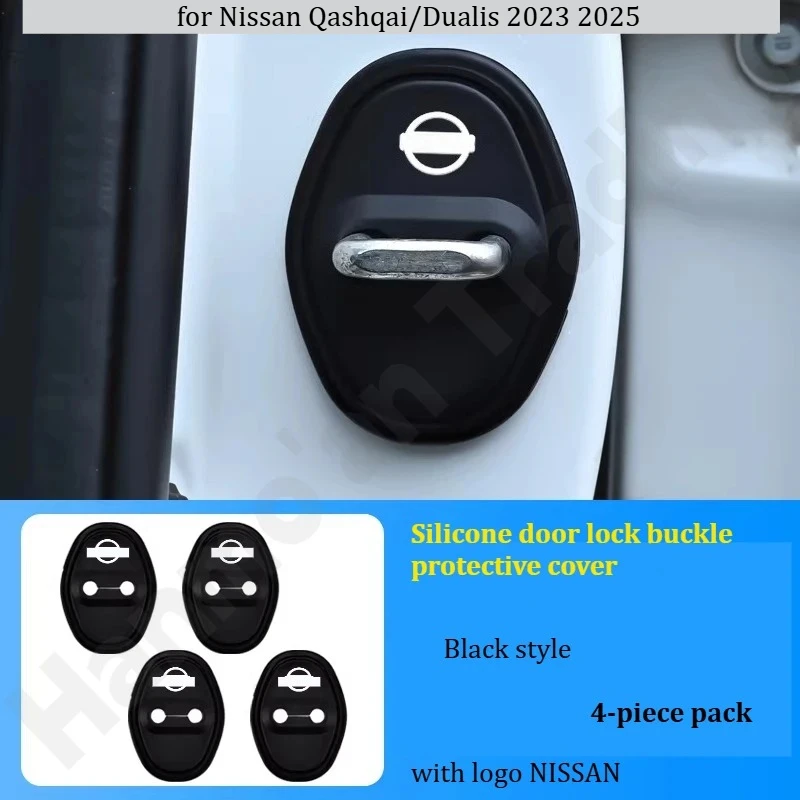 for Nissan Qashqai/Dualis 2008~2025 Door lock buckle/silicone shock absorber protective cover/modified accessories
