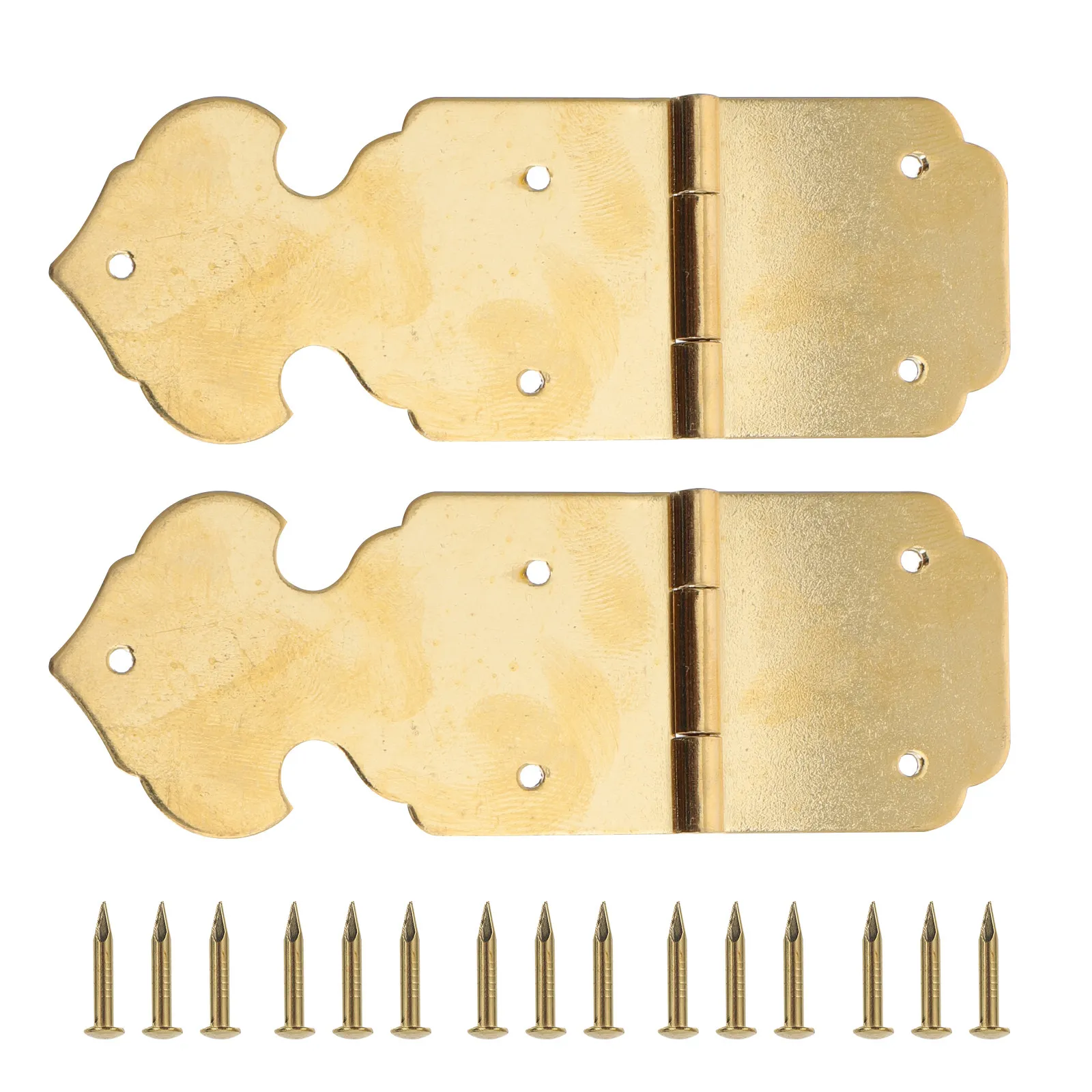 2Pcs Copper Hinges Heavy Duty Decorative Box Hinges for Jewelry Gift Wine Tool Cabinets Vintage Wooden Boxes Rust Resistant